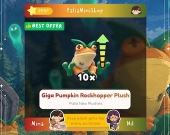 Palia Plushies - 10 Giga Pumpkin Rockhopper Plush - (NEW PLUSH) - Fall's Faire: Frights & Delights - Halloween