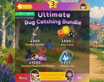 Palia - Ultimate Bug Catching Bundle - Palia Plushies - Honey lure -