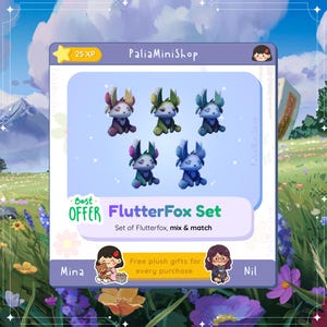 Palia Flutterfox Bundle - Mix & Match - Palia Plushies - Limited Plush - Fall,Leafy,Summer,Spring,Winter