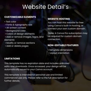 Canva podcast website template displaying podcast episode library and streaming platform links.