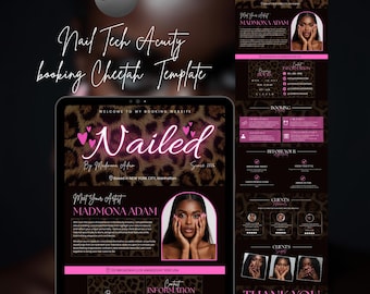 Nailed leopard cheetah Acuity Scheduling Acuityschedule Site Template for Nail Tech, Lash Artist & Beauty