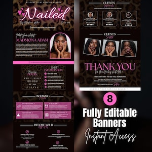 Minimal Acuity booking site template for nail tech business, editable Canva scheduling page design for beauty appointment booking