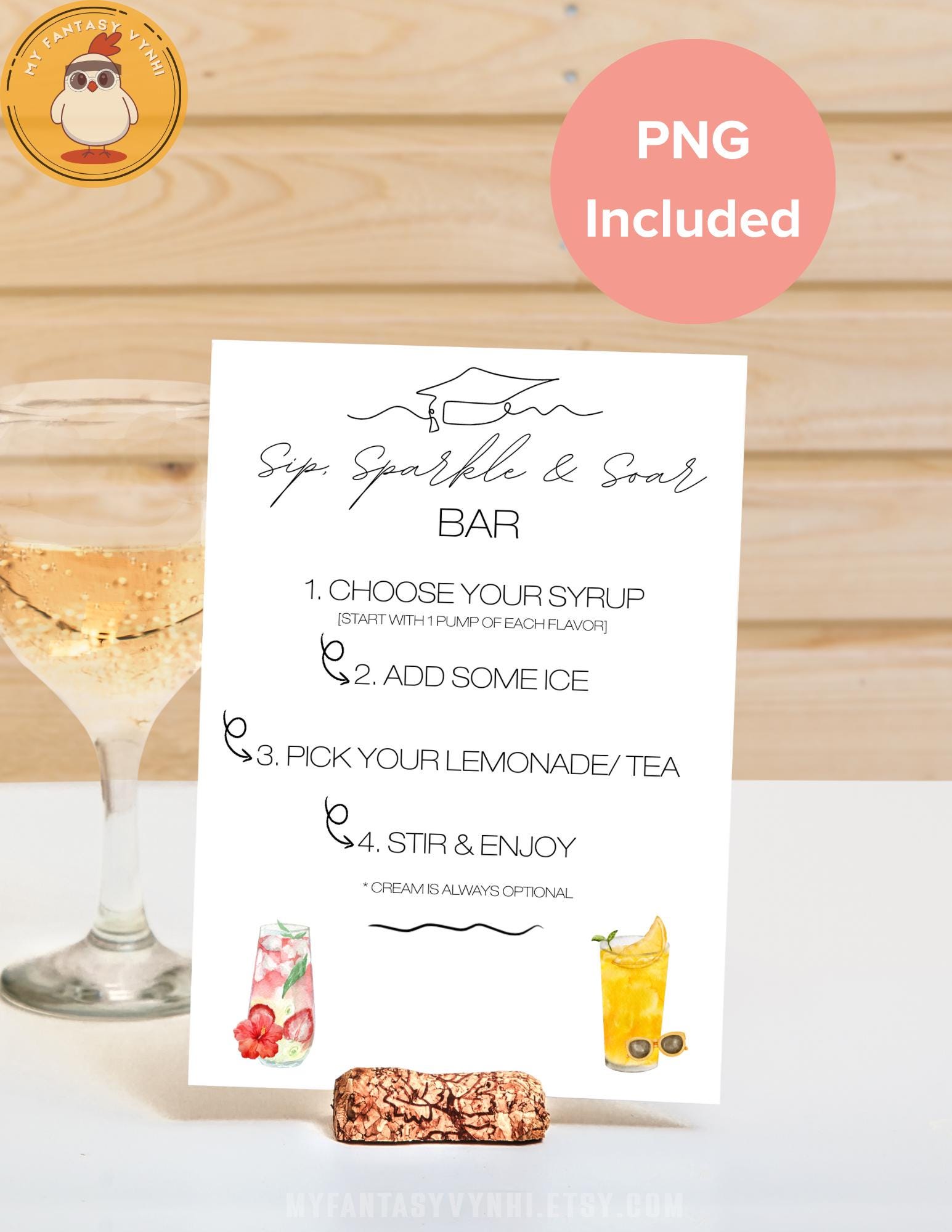 CUSTOMIZE PRINTABLE Graduation Party Iced Tea & Lemonade Bar Sign Canva ...