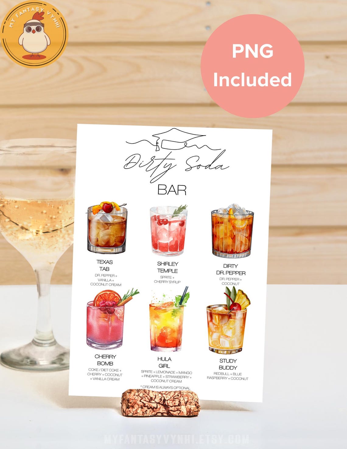 EDITABLE Graduation Party Dirty Soda Menu Canva Template PRINTABLE ...