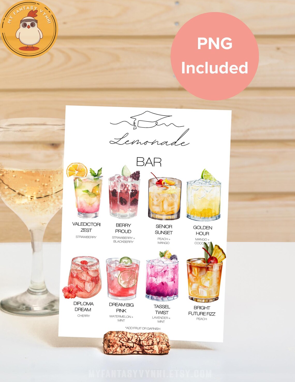CUSTOM Graduation Party Lemonade Bar Menu Canva Template 6 Dirty Soda ...
