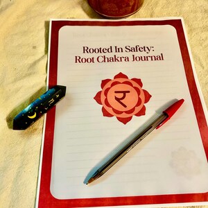 Root Chakra Journal Printable | Guided Prompts for Grounding, Safety & Stability
