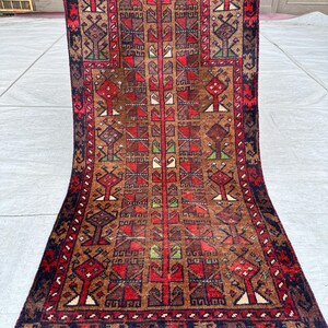 Tapis prière tribal afghan antique 2 x 4, tapis mihrab à motif géométrique, tapis à poils ras en laine pour salle de prière espace sacré islamique ou mur