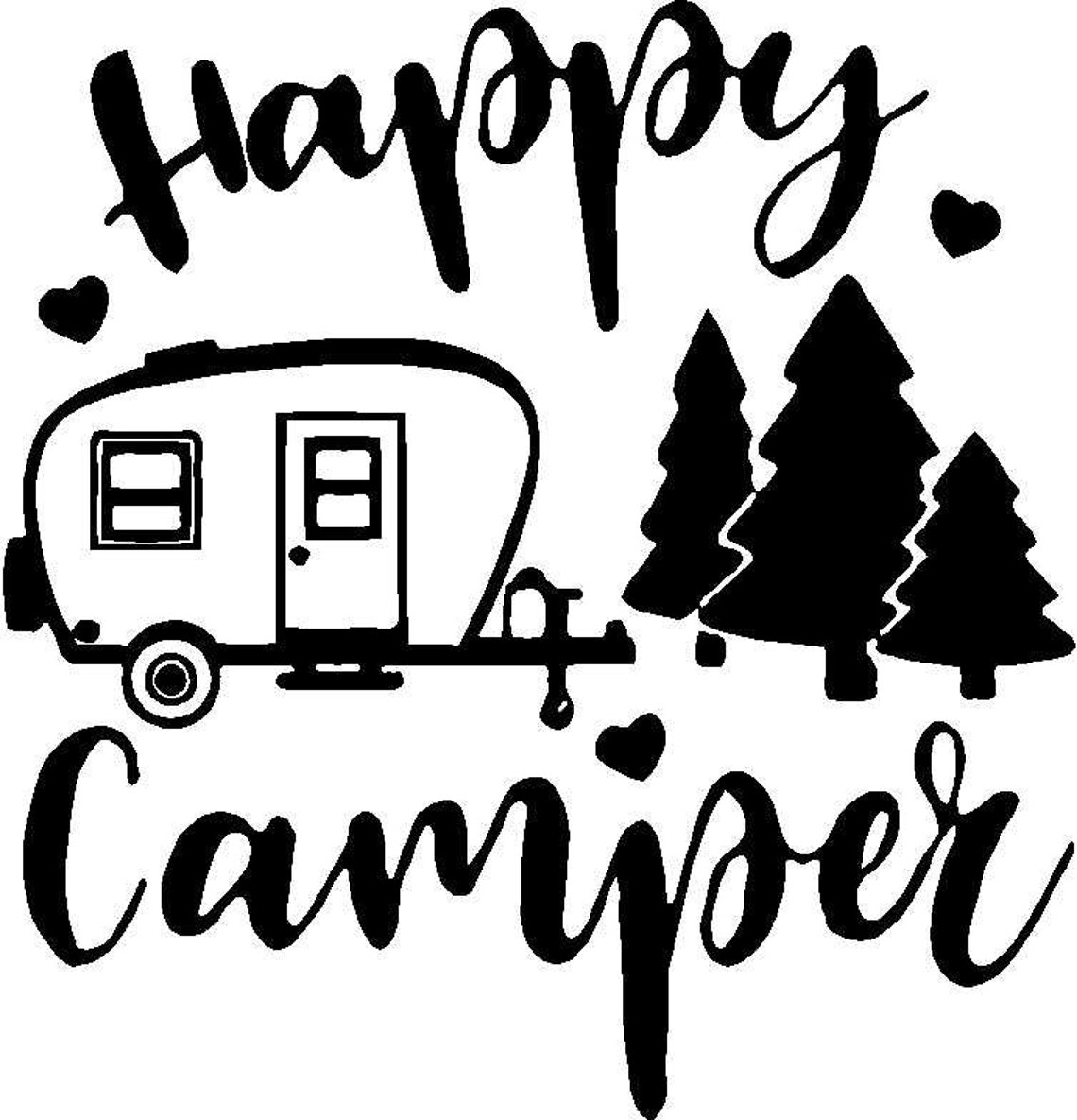 Happy Campers/camping/outdoors/travel Vinyl Window Decal - Etsy