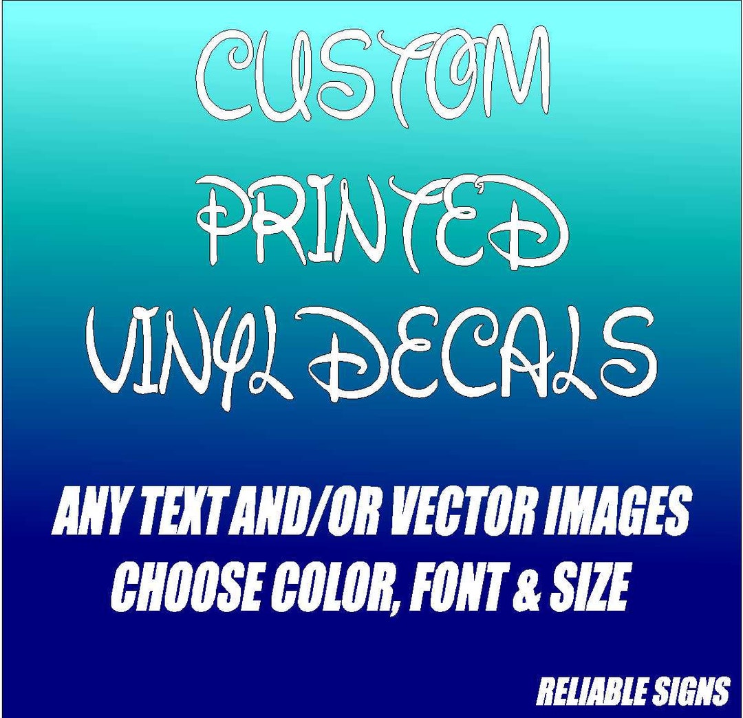 CUSTOM VINYL DECALS Make Your Own Personalized Decals / Vehicle