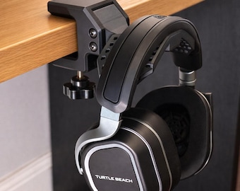 Hållare för hörlurar under skrivbordet – Hörlursfäste utan borrning, minimalistisk spelkrok