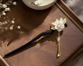 Chinesische Haarnadel, Hanfu-Haarnadel, Qipao-Haarnadel, traditioneller chinesischer Haarschmuck, Haaraccessoire aus Harz, perlenbesetzte Haarnadel für Damen