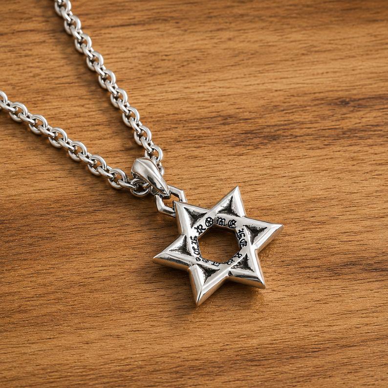Star of David Necklace Chrome Hearts - Etsy