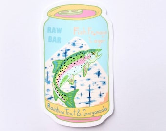 Trout Gorgonzola Lager Beer Die-Cut Sticker