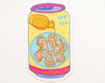 Shucks! Maple Syrup Oyster IPA Beer Die-Cut Sticker
