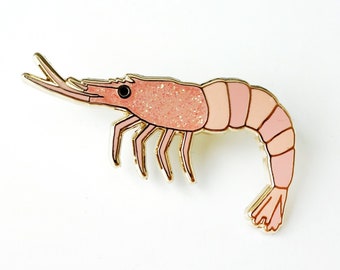 Shrimp Enamel Pin