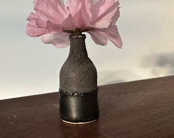 Volcanic Black Ceramic Vase Miniature #2