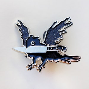 Stabby Crow Enamel Pin