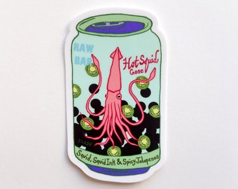Jalapeño Squid Gose Beer Die-Cut Sticker
