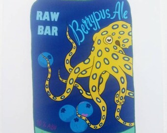 Blueberry Blue Ringed Octopus Ale Print 5 x 7