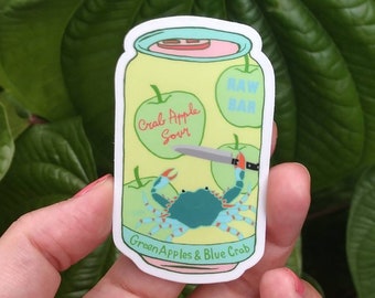 Krab Appel Zuur Bier Die-Cut Sticker