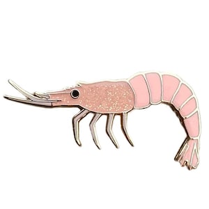 Pink Shrimp Enamel Pin