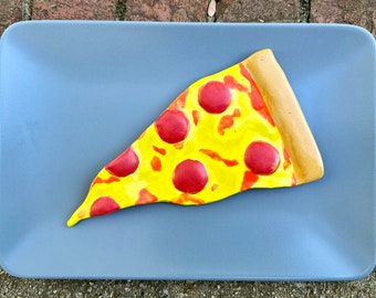 Ceramic Pepperoni Pizza Slice Wall Art