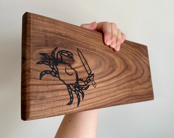 Stabby Crab Black Walnut Cutting Board