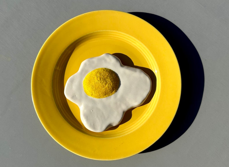 Ceramic Fried Egg Original Kitchen Wall Art image 3