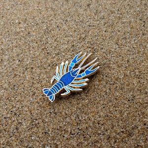 Blue Crayfish Lobster Enamel Pin image 7