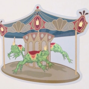 Toad Carousel Die-Cut Sticker