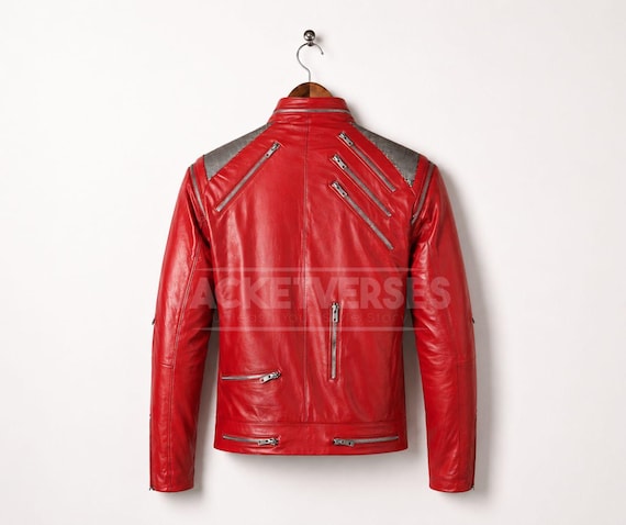 Michael Jackson Beat It Jacket – Iconic Red Biker Leather Costume