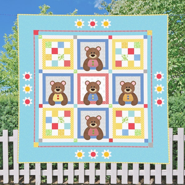 Bear Quilt Pattern Etsy
