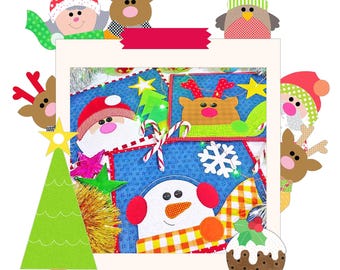 Wzór na matę na przekąski świąteczne: podkładka z dzwoneczkami (plik PDF) (pobranie cyfrowe)