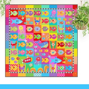 Swim Little Fishies Digital Quilt Pattern