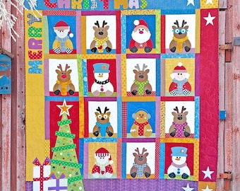 Santa Quilt Pattern | Etsy