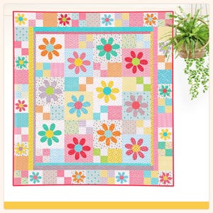 Vintage Daisies Digital Quilt Pattern