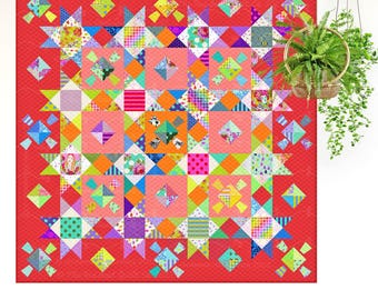 Spring Fling: Patrón de colcha con apliques modernos (descarga digital)