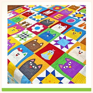 The Catnip Cats | DIGITAL PDF Quilt Pattern | Applique Quilt Patterns ...