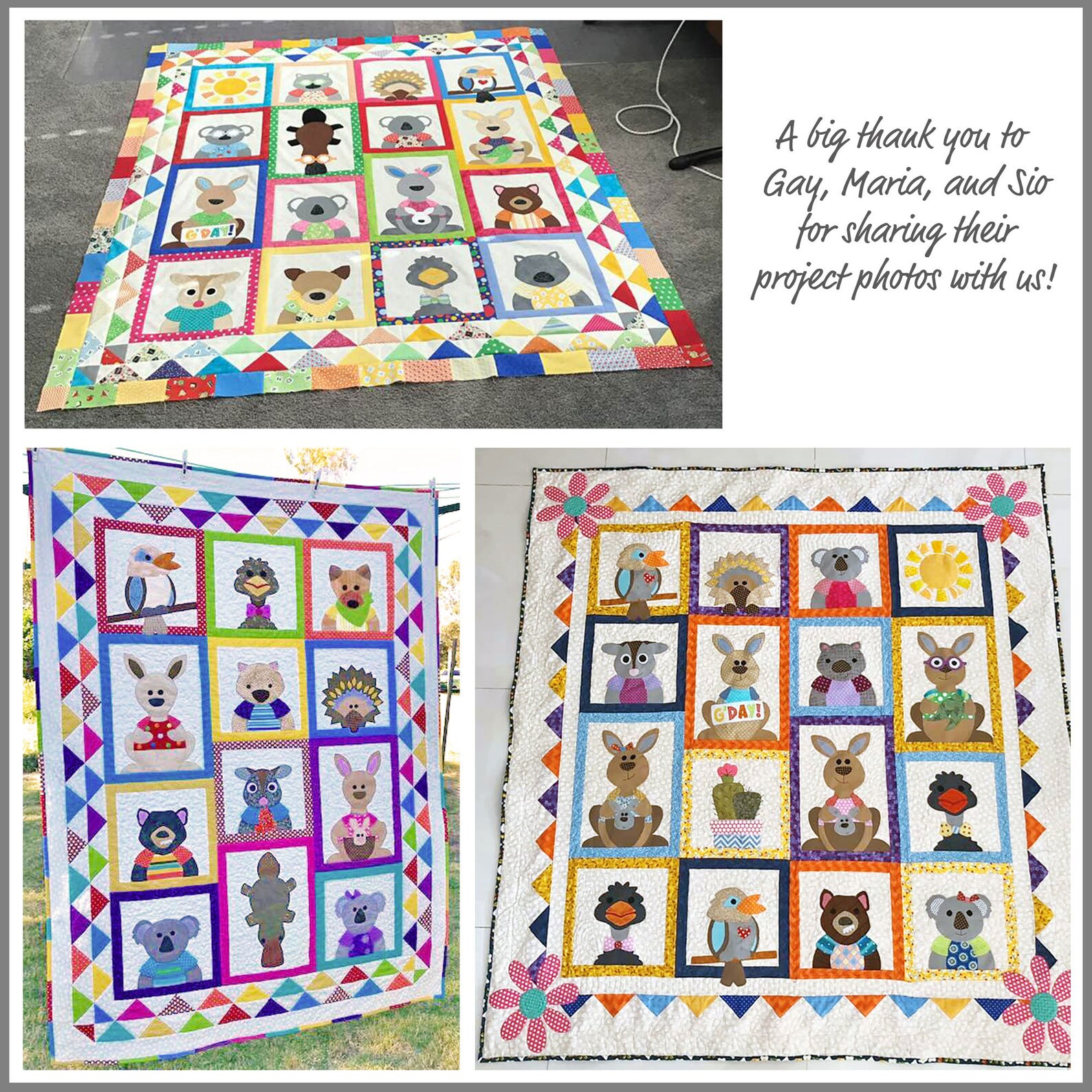 The Land Down Under PRINTED Quilt Pattern Applique Quilt Etsy Australia