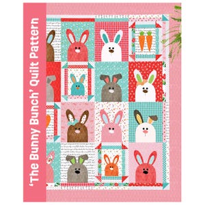 The Bunny Bunch: Bunny Rabbit Applique Quilt Pattern (PDF)