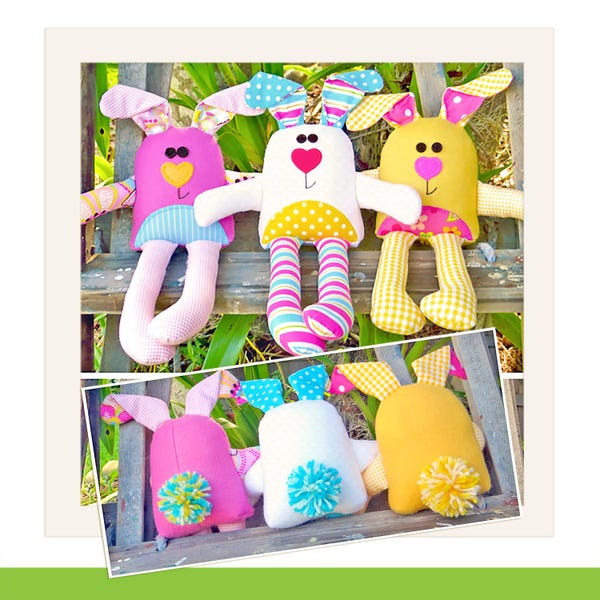 キャロットクラブ：イースターラビットぬいぐるみの縫製パターン（PDF）