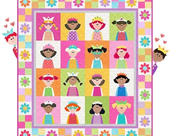 Pequeñas Princesas: Patrón de colcha de princesa (PDF) Plantillas de príncipe adicionales