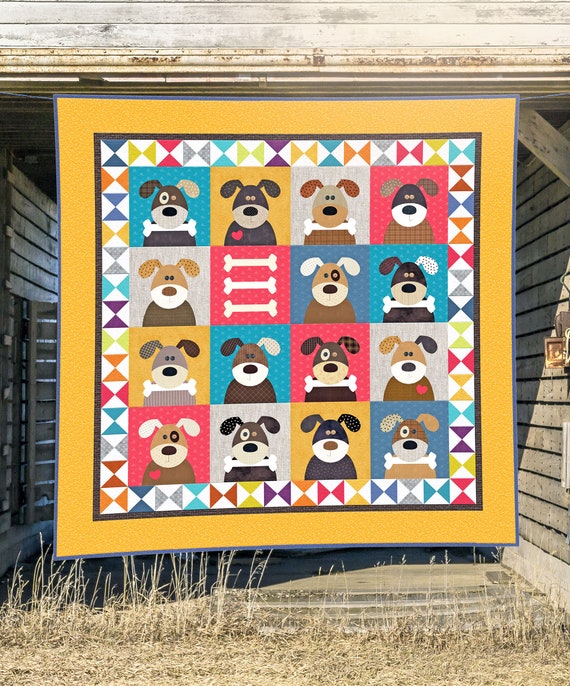 Harry & the Hound Dogs PRINTED Quilt Pattern Applique Etsy