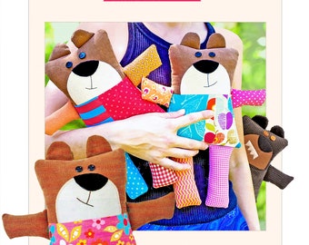 Snuggle Bears | DIGITAL PDF Soft Toy Pattern | Plushie Patterns | Kid's Plushie Patterns | Bear Soft Toy | Red Boot Quilt Co