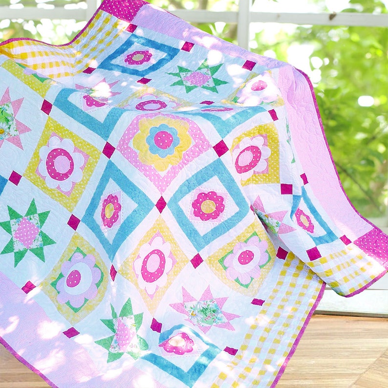 WashDay Daisies PDF Quilt Pattern Quilt Patterns Floral Etsy