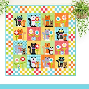 Pretty Little Kitties Digital Quilt Pattern