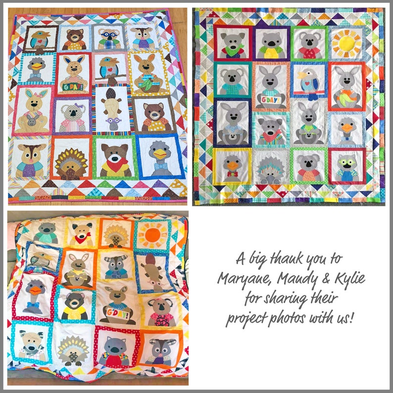 The Land Down Under PRINTED Quilt Pattern Applique Quilt Etsy Australia