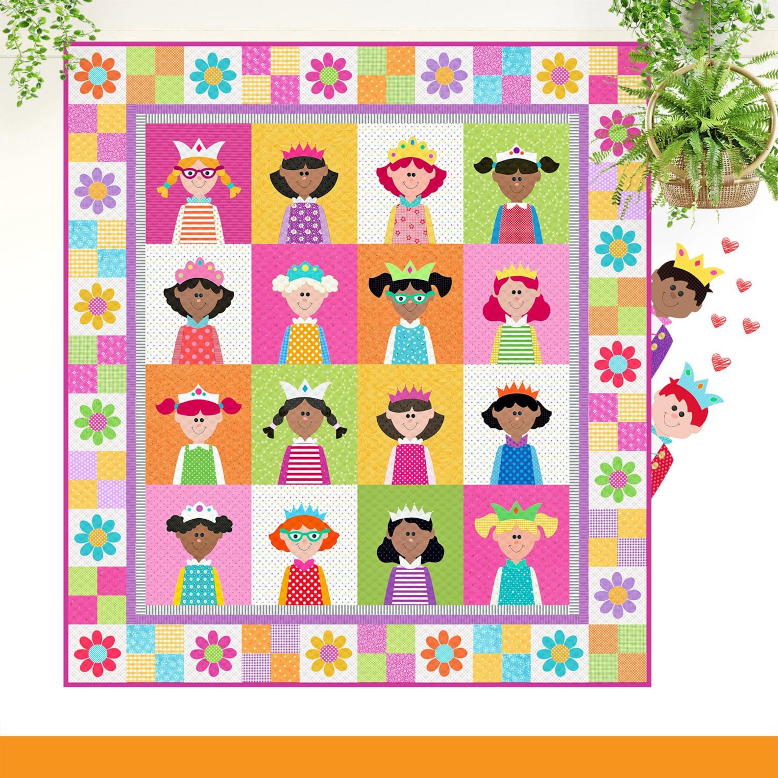 Princesses Quilt Tutorials Little Princesses: Princess Quilt Pattern (PDF) Bonus Prince Templates ...