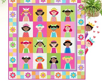 Petites princesses : motif de courtepointe princesse (PDF)