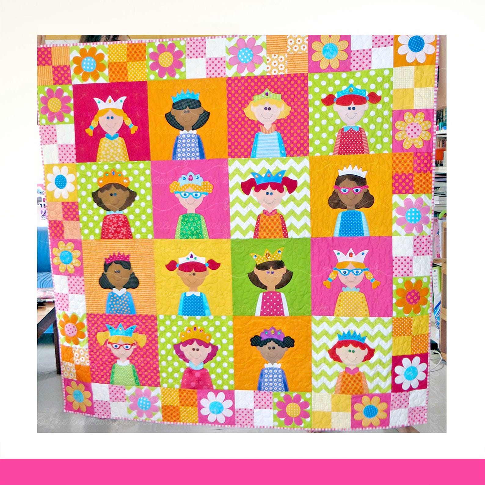 Princesses Quilt Tutorials Little Princesses: Princess Quilt Pattern (PDF) Bonus Prince Templates ...